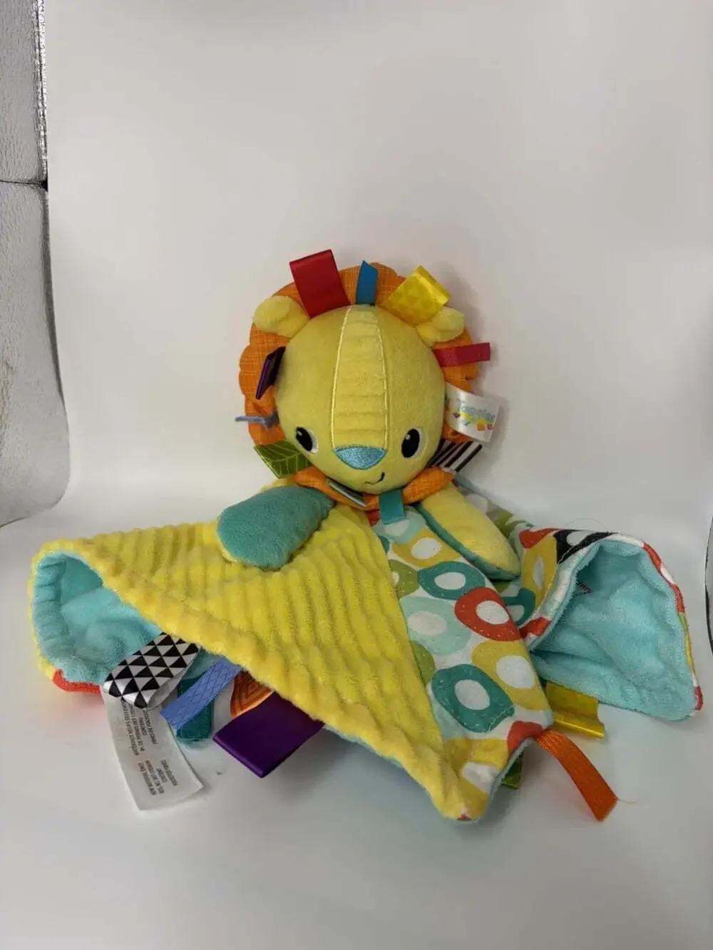 Bright Starts Taggies Plush Lion Yellow Baby Security Blanket Lovey
